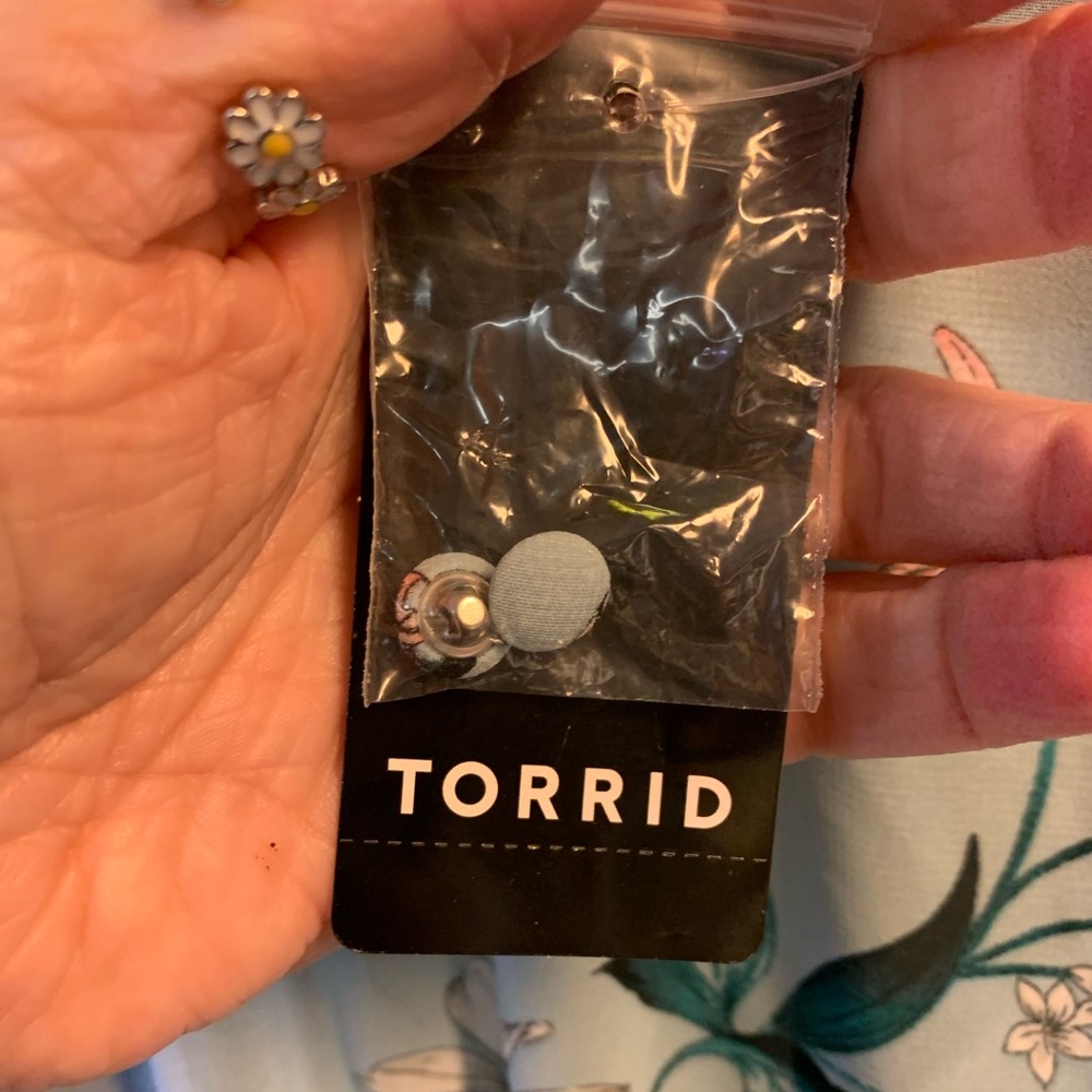 Torrid blue mini floral chiffon dress Sz 1x-14-16. NWT! - Picture 12 of 14